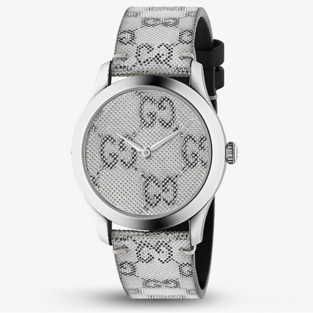 Gucci Silver Monogram Watch